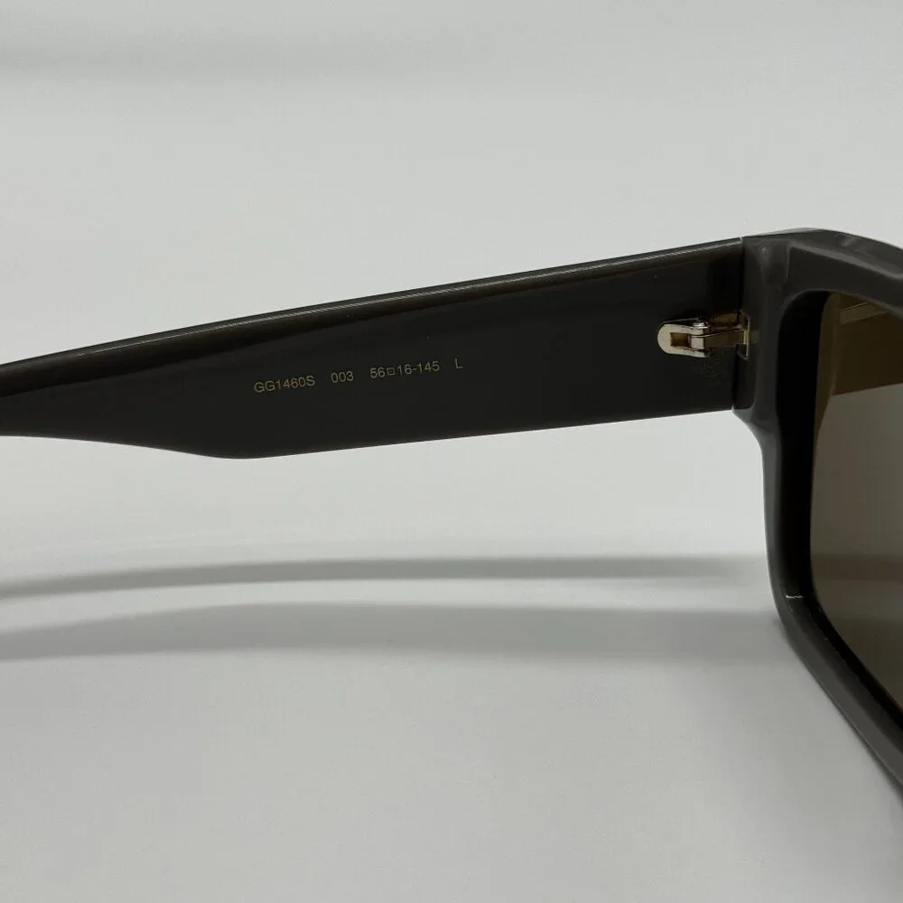 NEW GUCCI SUNGLASSES GG1460S 003 GRAY UNISEX EYEWEAR